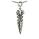 Men's Stelring Silver Wheat Chain Thai Silver Vintage Vajra Pestle Amulet Pendant Necklace(N6030809)