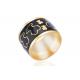 Custom Stainless Steel Signet Ring , Cool Gold Fashion Rings For Engagement