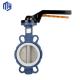 Customized DN50 Pn16 Ductile Iron Wafer Type Worm Gear Box Operated Butterfly Valve