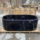 Black Stone Marble Bathtub Freestanding Home Bath Tubs Nero Marquina Hotel Shower Room Bathroom Design