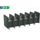 M4 Screw Black PCB Terminal Blocks 20A / 300V 9.525mm Pitch UL94-V0 Brass