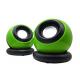 Multi Function USB Small Computer Speakers 2.0 Green Color 110*90*90mm