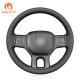 MEWANT Fashion Anti Skid Faux Leather Hand Sew Car Steering Wheel Cover Non-slip Carbon For Dodge RAM 1500 3500 2013-2018