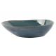 Blue Organic Salad Serving Bowl , 20CM Porcelain Dessert Bowls With Reactive Color