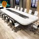 OEM ODM White Solid Surface Conference Table Curved Meeting Table