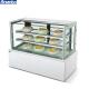 Practical 50HZ Small Cake Display Counter , Vertical Glass Chiller Cake Showcase