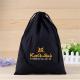 Black 100 Cotton Promotional Gift Bags With Silk Screen Printing Hot Stamping