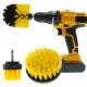 Yellow Drill Powered Scrubbing Brush Attachment Medium Bristle Easy Change