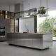 Customized Size Stainless Steel Kitchen Cabinets Beveled Edge Luxury