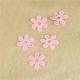 Pink Satin Ultrasonic Embossing Flowers Crafts Party Decoration Cloth Appliques