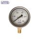 Chinese  bottom stainless steel manometer price bellows type 0-50 mbar capsule low pressure gauge