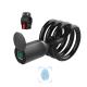 Black Waterproof Homesafe Security System Steel Wire Cable Bike Lock Rope