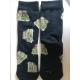 Boys colourful patterned  70D nylon high  quality  combed cotton anklets straight socks