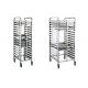Bread Baking Equipment Tray Rack , Stainless Steel Mobile Trolley For Kitchen