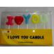 I LOVE YOU letters candles birthday cake candles Wedding Cake candles