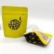 Customized Print Zipper Packaging Pouch Yellow Stand Up Bags With Tear Notch