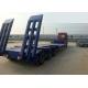 Low-bed Semi Trailer Truck 3 Axles 70Tons 15m for Loading construction machine