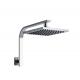 Square Handheld Filter Shower Head with Chrome Polish Brass Finish and Square Design
