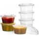 Clear Disposable Plastic Portion Cups With Lids 4oz Sauce Cups