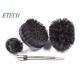 Black 3 Pcs Power Scrubber Brush Set Heavy Duty Stiff Bristle Non Scratchy