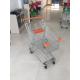 Low Carbon Metal Wire Shopping Trolley Cart 100L With 4 Swivel 4 Inch Autowalk Casters