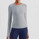 Long Sleeve Crew Neck Women Equestrian Tops Running Fitness Breathable