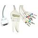 Surgical Plastic EKG Cable Long Screws Snap IEC With Defibrillation , Non - Toxic