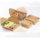 350g food grade cardboard white paper salad box with plastic handle