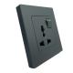 13A 3 Pin Plug Universal Socket Full Plastic Panel Black / Champagne