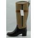 Size 36 Brown Slush Rubber Rain Boots Women With Heel Non Slip