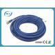 Customized Shielded Patch Cable RJ45 Male Plugs Cat6 FTP Lead 6.6FT BC / CCA Conductor