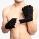 OEM Shockproof Breathable Cycling Gloves , M L XL Half Finger Hand Gloves