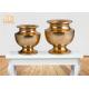 Wedding Gold Leafed Fiberglass Centerpiece Table Vases Pot Shape Durable