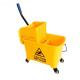 Yellow Janitorial Side Press 5.3 Gallon Mop Wringer Trolley
