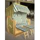 Luxury 2 Seat Yellow Roofed Wicker Beach Chair & Strandkorb For Hotel Garden