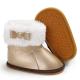 New arrived PU Leather upper  Warm plush 0-2 years prewalker crib shoes baby booties