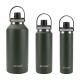 0.75L/1L/2L Portable Sports Vacuum Bottle With Handle Lid Stainless Steel
