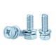 Zinc Plated Steel Phillips Drive Hex Head With Spring Washer And Plain Wssher SEMS Screws