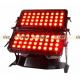 IP65 Outdoor Wall Washer Led Lighting , 72x8w RGBW 4 / 8 Channels Dmx Rgb Led Flood Lights