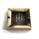 Classical Square Bronze Color Plating Metal Pocket Ashtray lightweight