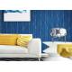 Blue Washable Contemporary Textured Wallpaper Embossed For Wall Background