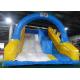 Blue Sky Color Inflatable Dry or Wet Slide with Arch Door&Stairs