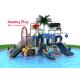 Adventurous Water Park Playground Equipment , Attractive Water Park Slide  820*530*410cm