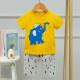Navy Elephant Children'S Short Pyjama Sets Soft Skin Friendly Underwear 140cm