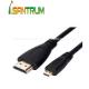 Mooulding type HDMI to Micro Cable with Ethernet Support 3D