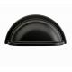 Decorative Cabinet Hardware Pulls Powder Coated  Flat Black Finish Surface