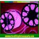 2 wire led pink color transparent neon flex wire rope lights