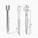 Screw Helical Ground Screws For Foundation Solar Support Spiral Galvanised