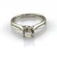 925 Sterling Silver Jewelry Engagement Ring with Clear Cubic Zirconia(R290)