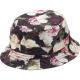 Anti - UV Poly Cotton Round Bucket Hat , Floral Animals Patterns Bucket Fisherman Hat